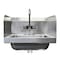 Amgood Stainless Steel Wall Mounted Hand Sink 17 in. x 15 in. with Side Splashes and Gooseneck Faucet HAND-SINK HS-17SS - alternate 2